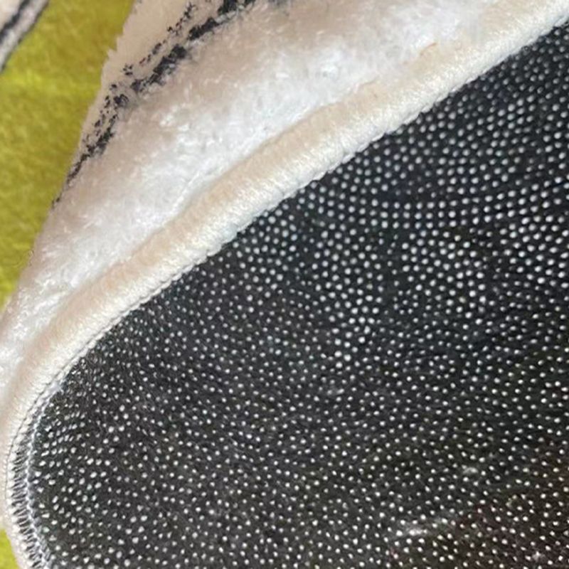 Green Contemporary Rug Polyester Color Lump Rug Non-Slip Backing Rug for Living Room