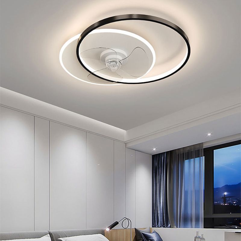 Modern Style Ceiling Fan Lighting Metal 2 Light Ceiling Fan Light for Restaurant