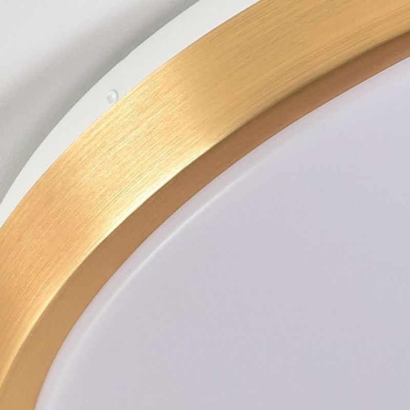 Luminaire encastré rond pour salon en métal LED plafonnier moderne en or