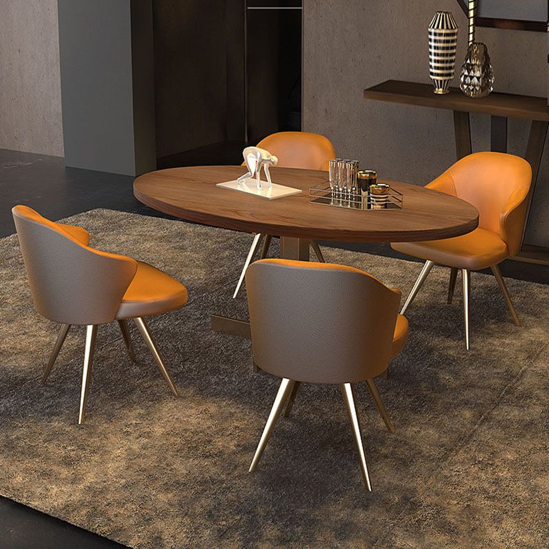Silla de comedor de metal Glam, sillas laterales tapizadas para uso doméstico