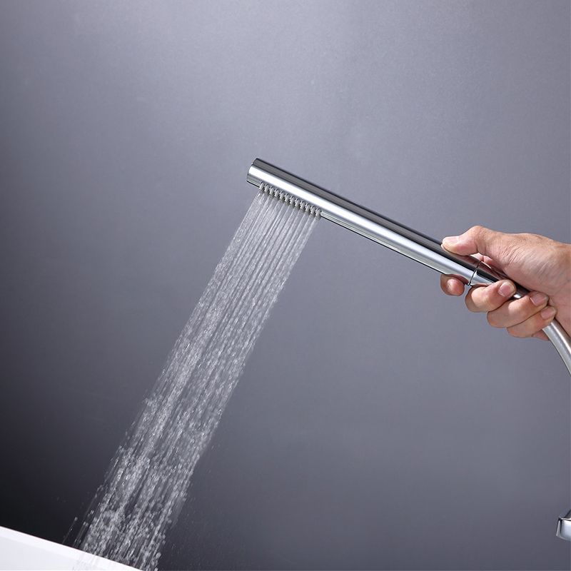 Floor Mounted Metal Freestanding Tub Filler Swivel Nickel Freestanding Faucet