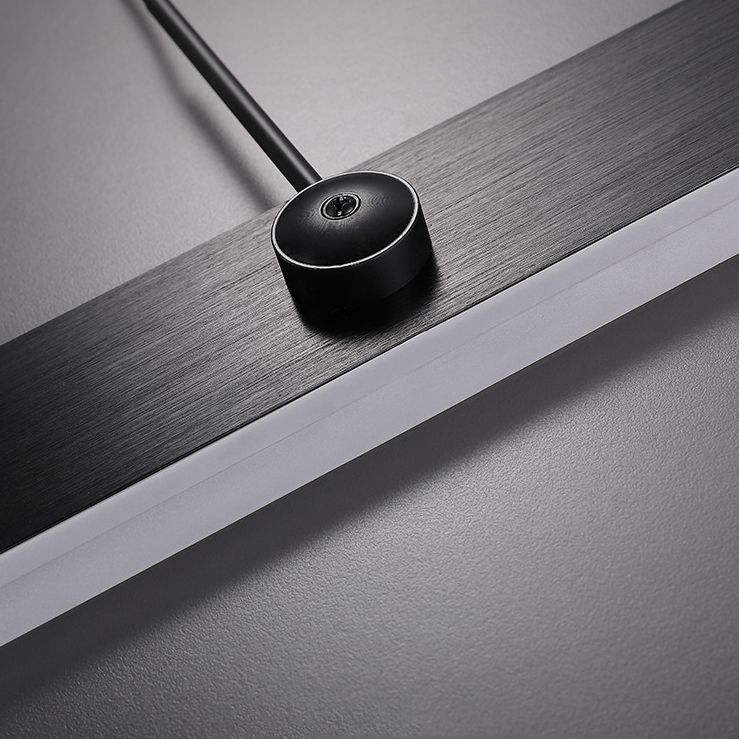 Accesorio de iluminación colgante de 2 niveles metal lámpara de colgante de estilo LED en negro