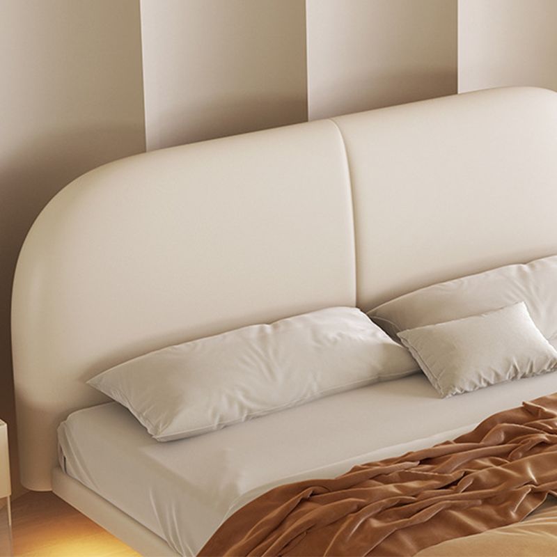 Solid Color Standard Bed Foam Contemporary Bed Frame with Upholstered Headboard