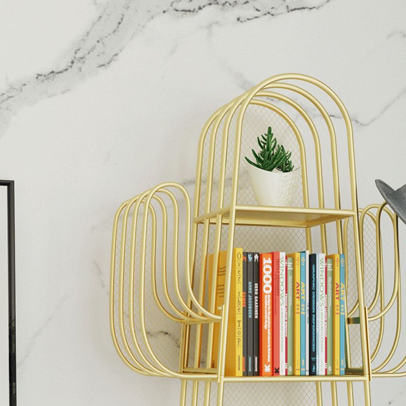 Metal Closed Back Bookshelf Modern Standard Bookcase with Shelves