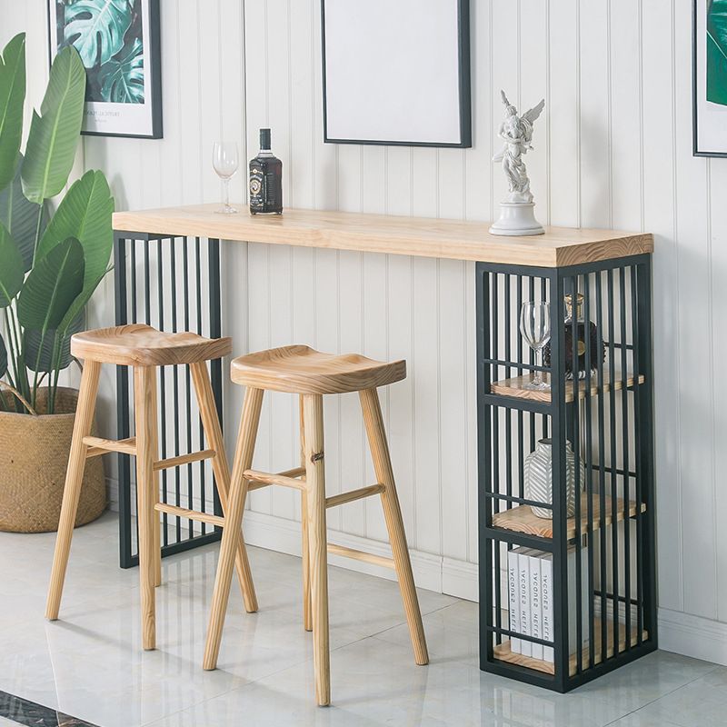 Solid Wood Bar Stool and Table Set 1/2/3 Pieces Pub Dining Set