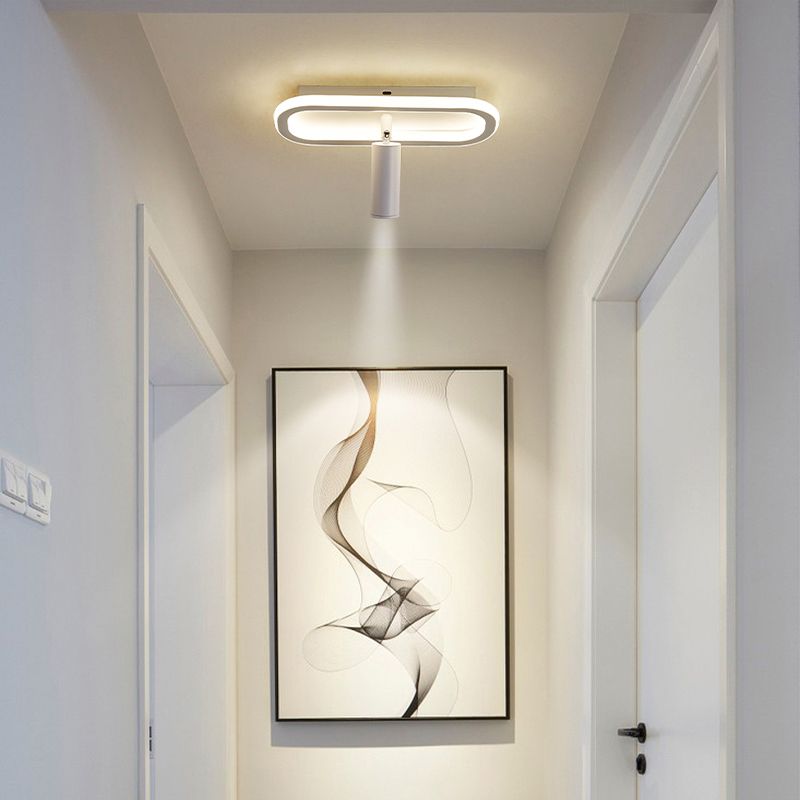 Plafonnier LED sur Rail en forme de géométrie, montage encastré en fer, Style moderne et Simple, pour salle à manger