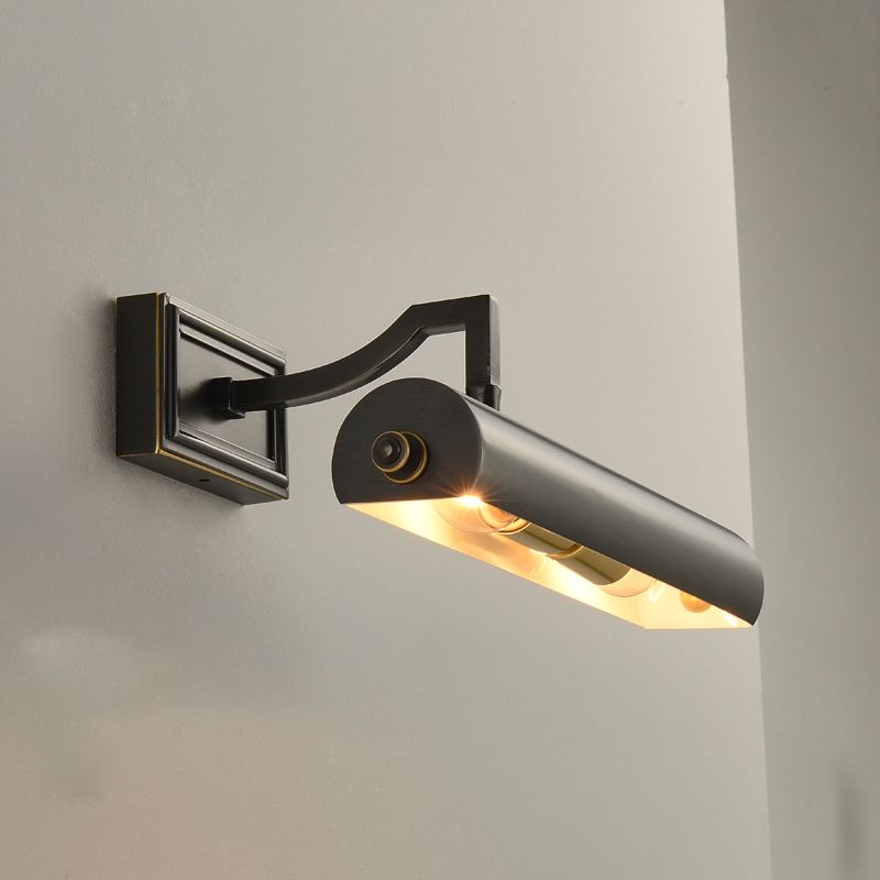 Luce di vanità in stile moderno 2 luci a specchio in rame Luce anteriore con tonalità metallica per bagno