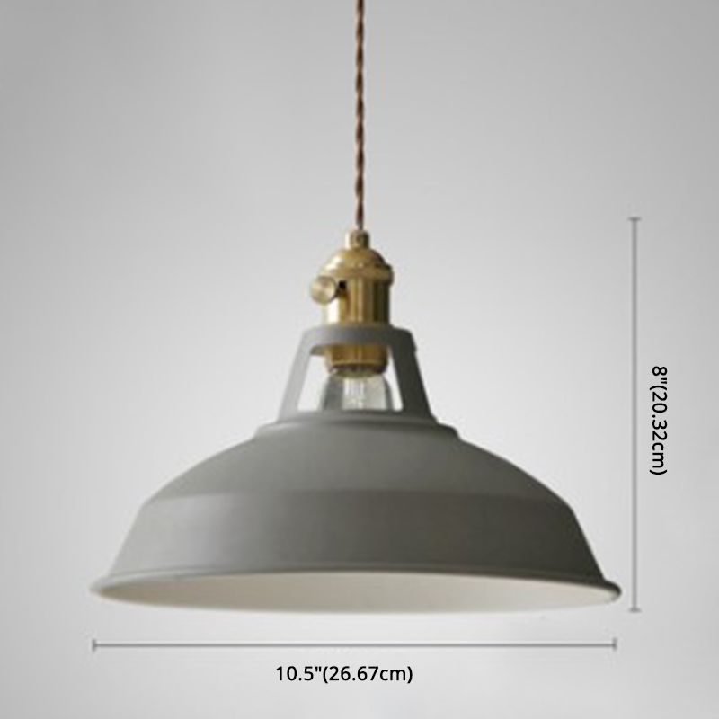 Kitchen Barn Metal Shade Pendant Lamp 1 Light Nordic Style Macaron Colored Hanging Lamp