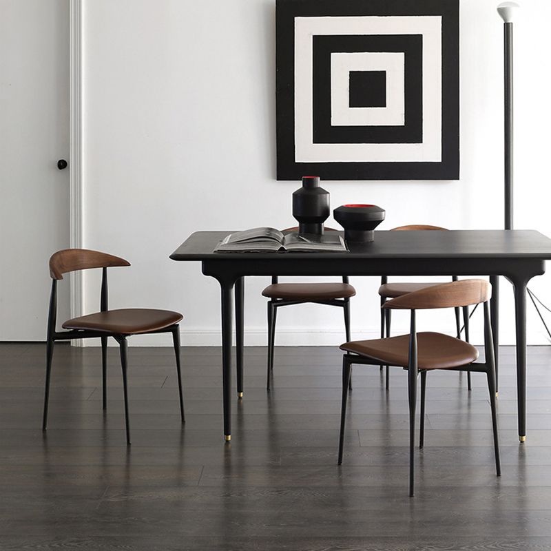 Industrial Style Side Chair Open Back Stackable Dining Room Chair