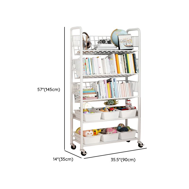 Scandinavian Metal Book Shelf Freestanding Standard Kids Bookcas