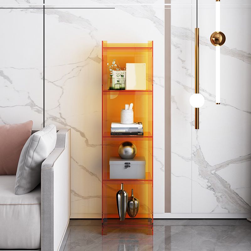 Rectangle Acrylic Standard Bookshelf Scandinavian Closed Back Bookcase