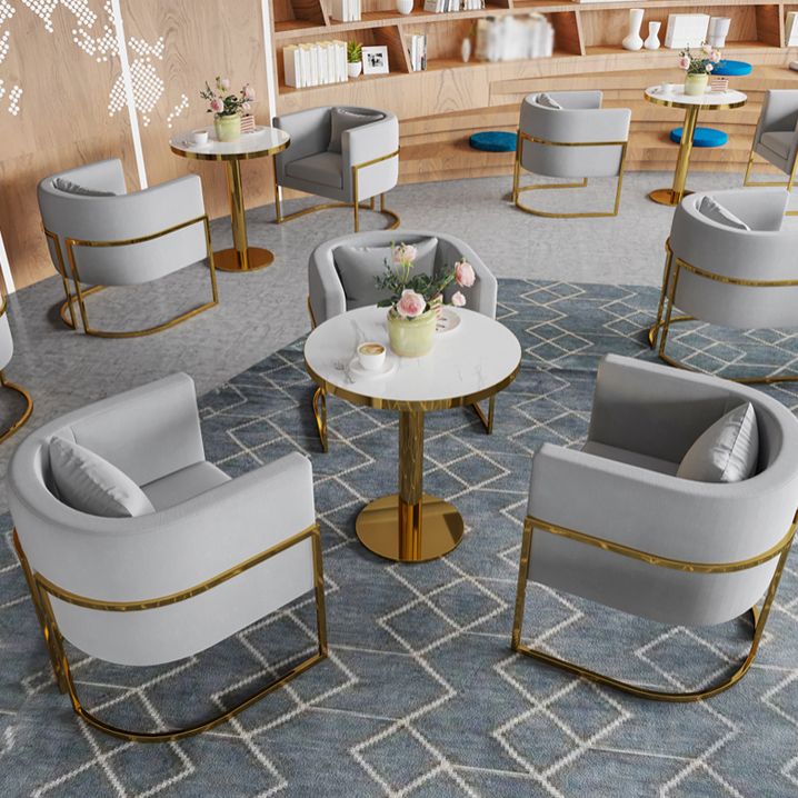 Glam Style Marble Dining Table 1/2/3/4/5 Pieces Dining Set for Home Use