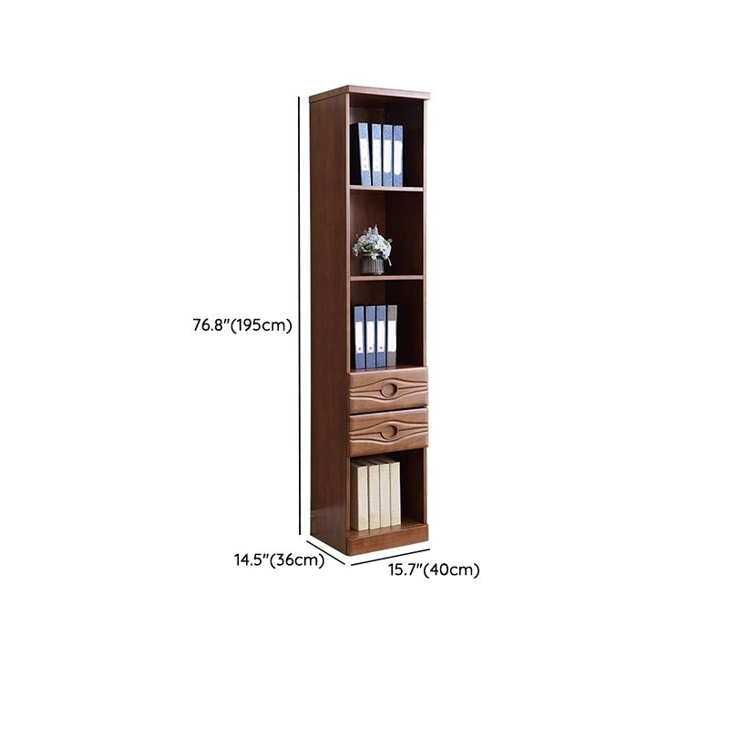 Contemporary Glass Paned Cabinet in Rubberwood 1/2-Door Solid Wood Storage Cabinet