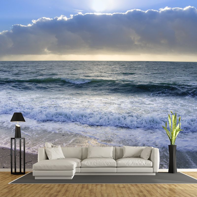 Contemporary Seascape Mural Wall Decor Environment Friendly for Sitting Room
