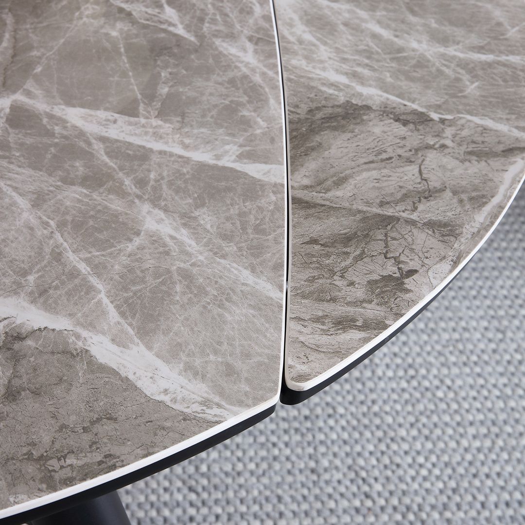 Modern Gray Sintered Stone Dining Table Set 1/4/5/7 Pieces Dining Set for Home Use