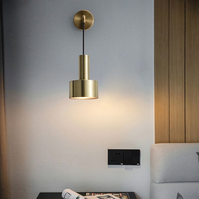 Luce in metallo ombreggiato Light Sconce Stipano Minimalista Montata Montata per camera da letto