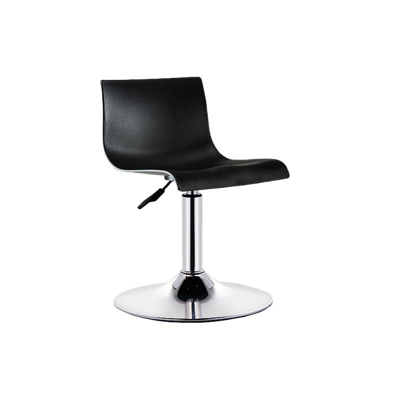 Low Back Dining Stools Adjustable Height Bar Stools with Metal Base