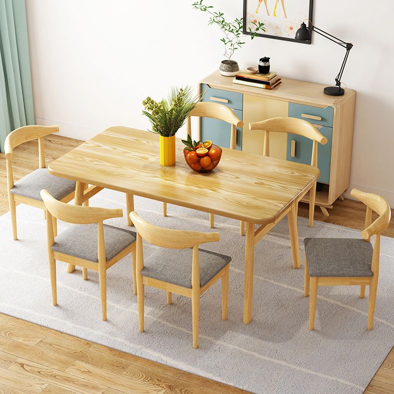 Modern Dining Table Rectangle Wooden Dinner Table for Dining Room
