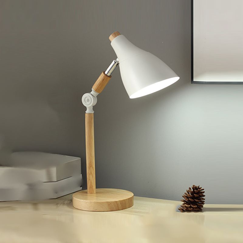 Modern Style Conical Table Lamp Metal 1-Light Nightstand Lamp