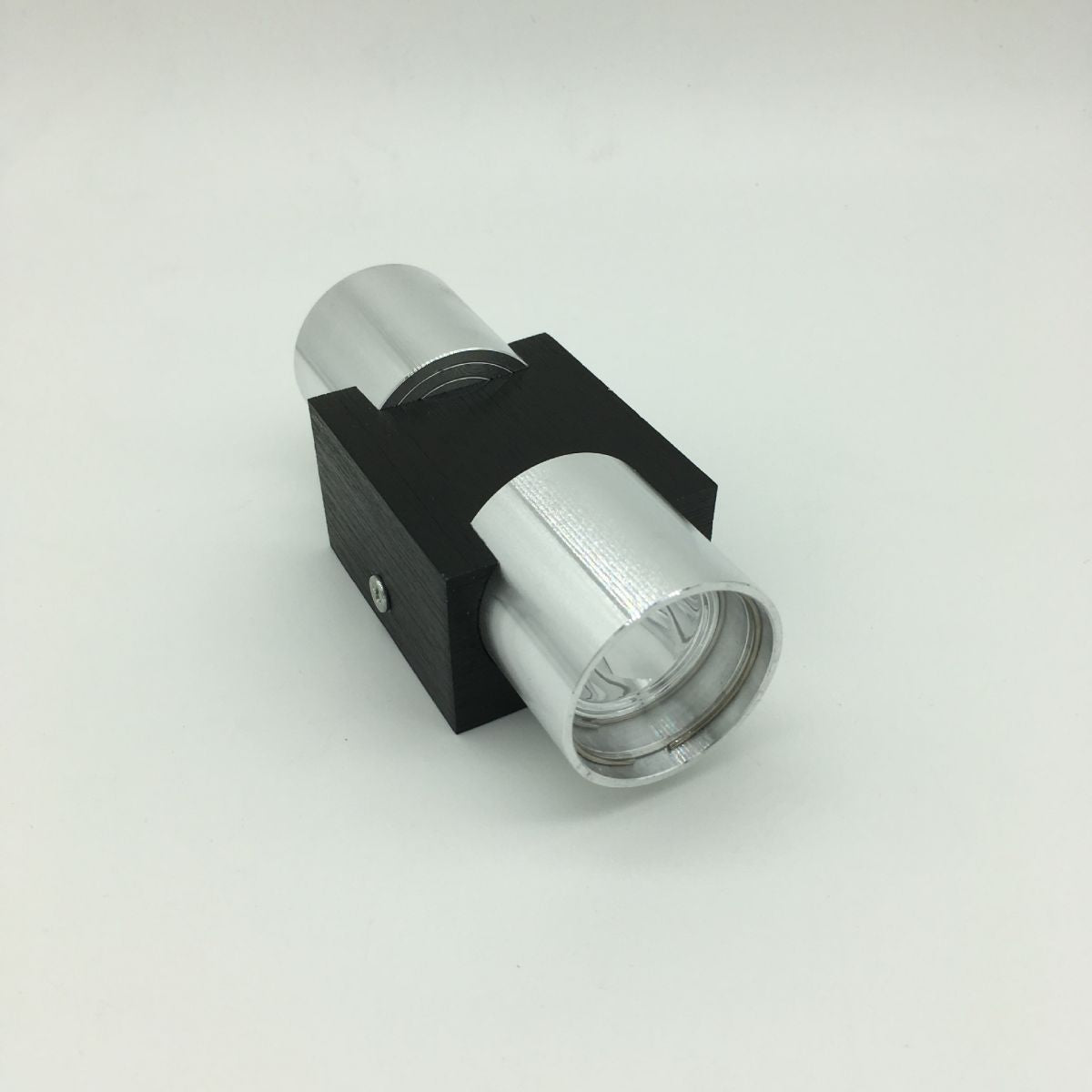 Half Cylinder Shade Wall Lighting Modern Style Metal 2 Lights Sconce Lamp in Chrome