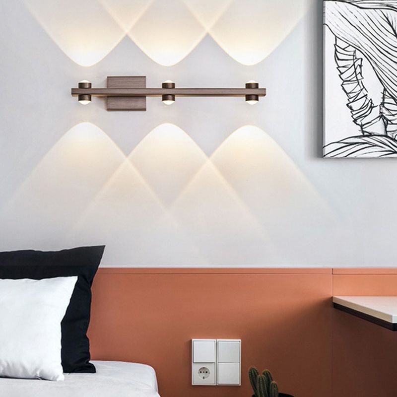 Aluminum Linear Wall Light Fixture Postmodern LED Up Down Wall Sconce