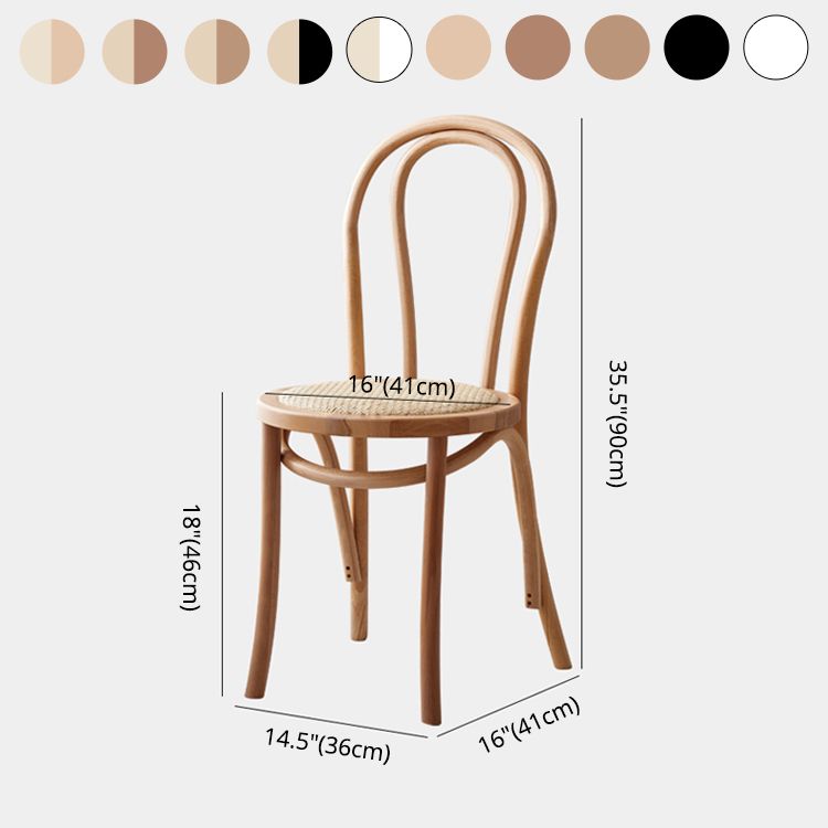 Les chaises contemporaines en hêtre massif ont placé les chaises de salle à manger de cuisine arrière de Windsor