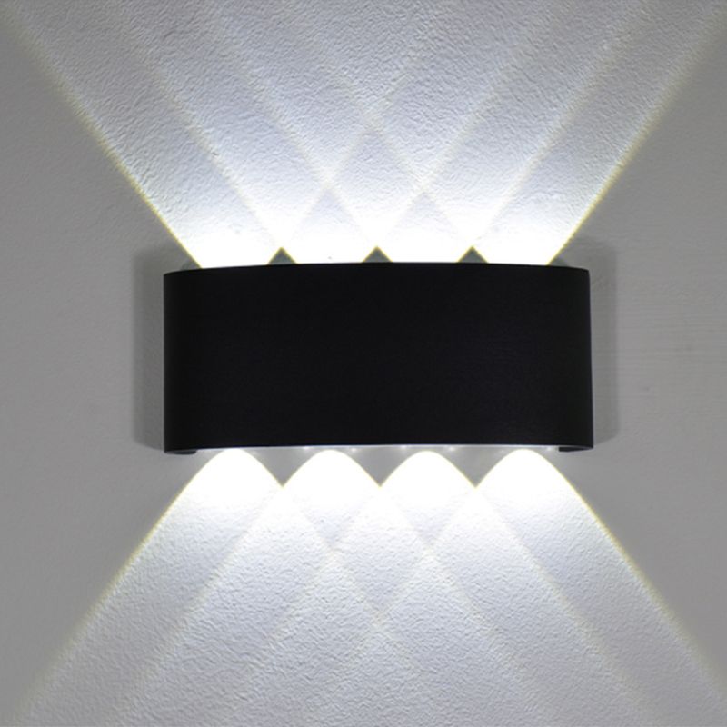 Moderner minimalistischer Stil flach runde Wandleuchten Metallwandlampen für Außenwand