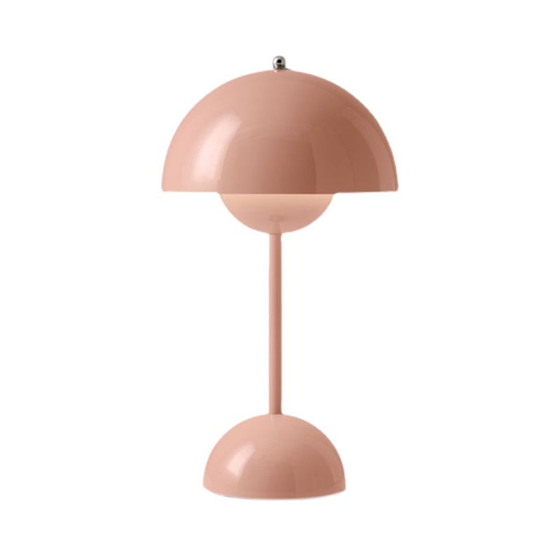 1 Light Dome Table Lamp Contemporary Iron Nightstand Lamps for Bedroom