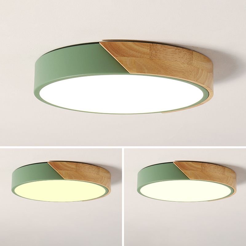 Soporte de vaciado de LED acrílico circular en estilo conciso moderno de hierro forjado de hierro forjado para espacios interiores