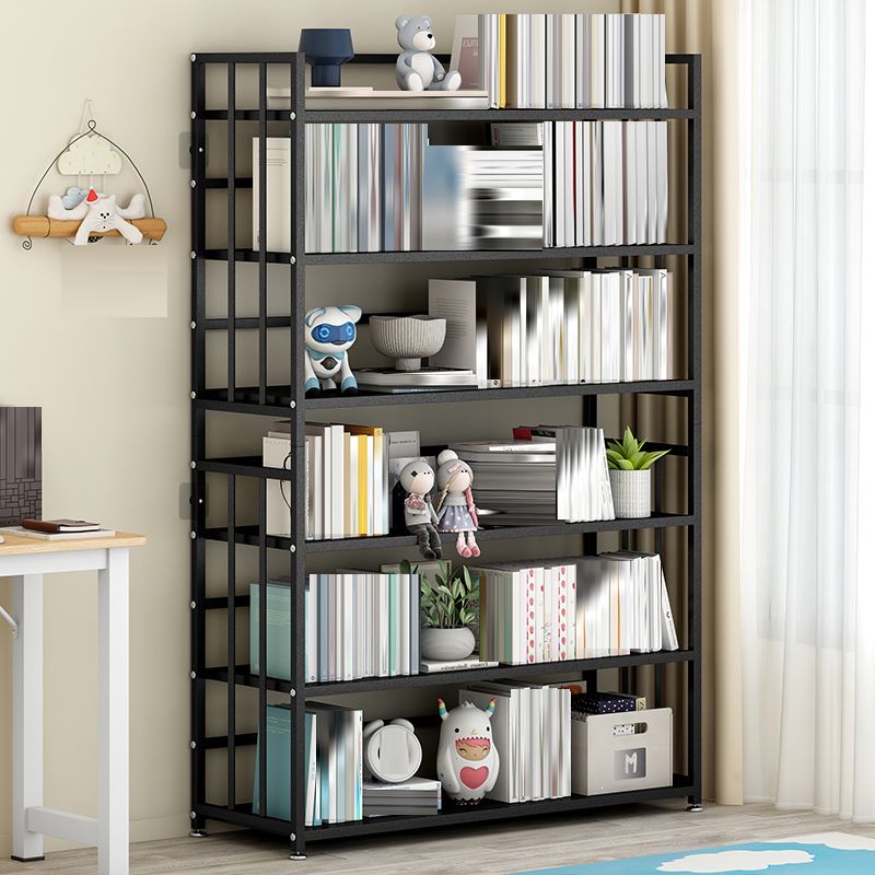 Open Back Standard Bookcase Metal Modern Bookshelf with Shelves
