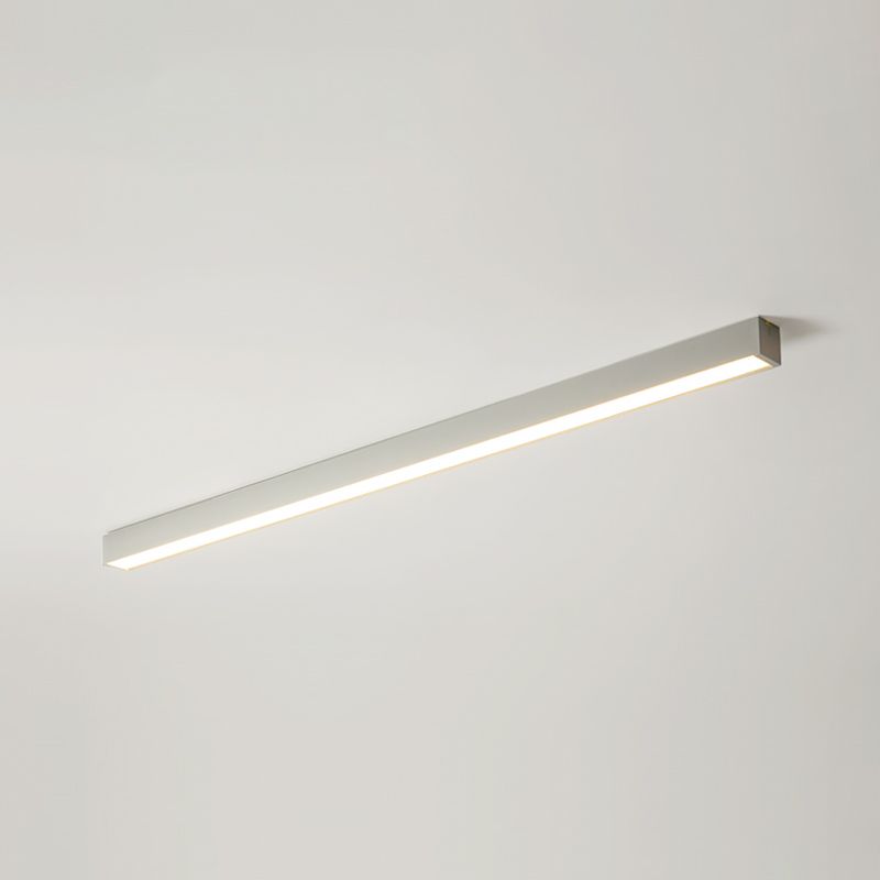 Modern Style Linear Flush Mount Light Metal 1-Light Flush Ceiling Lights