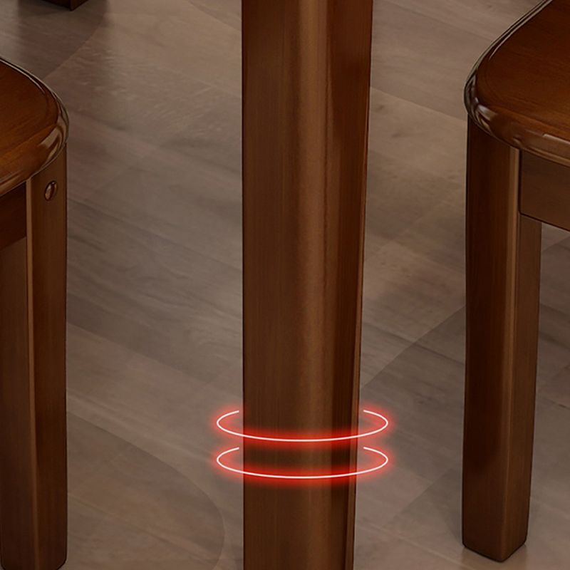 Solid Wood Brown Dining Room Table Contemporary Dinette Table