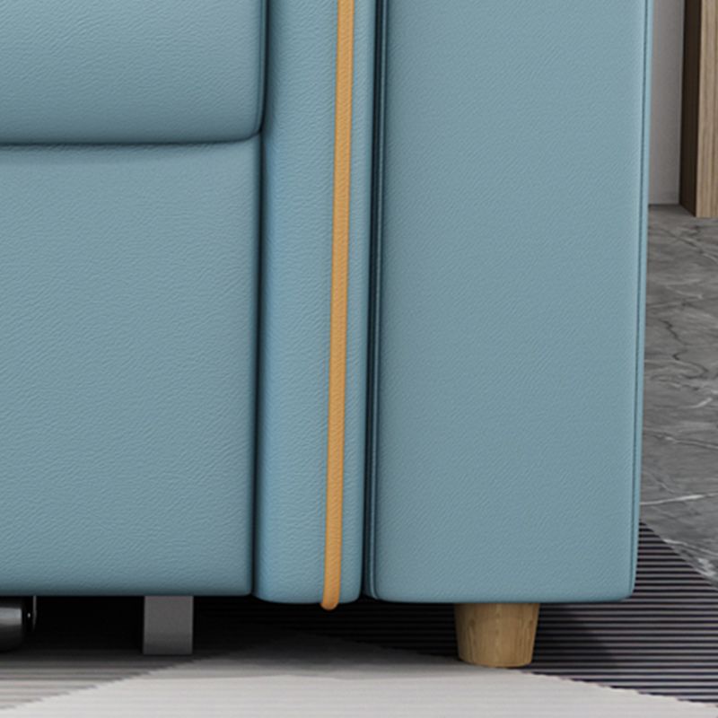 Glam Blue Sleeper Sofa Pillow Included Futon Sleeper Sofa Bed with Storage