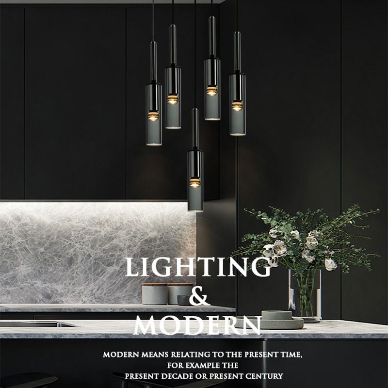 Cylindrical Pendant Lighting Fixtures Contemporary Kitchen Pendant Lights