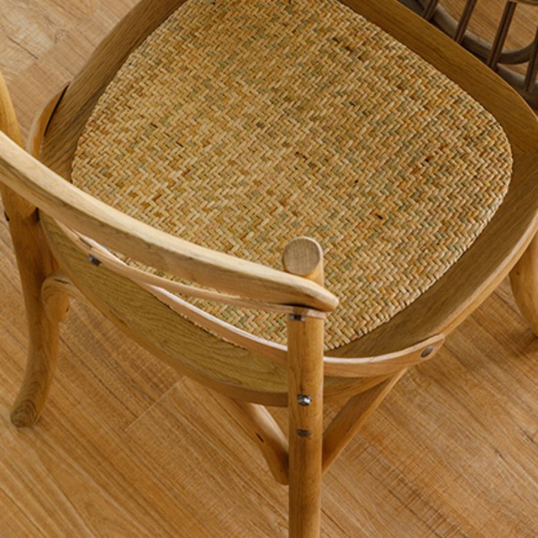 Modern Style Side Chair Cross Back Wooden Dining Chair for Home