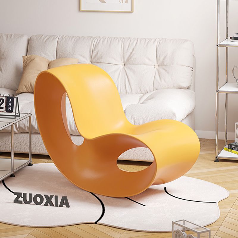 Modern Rocker Plastic Seat Belt Rocking Accent Chair for Living Room