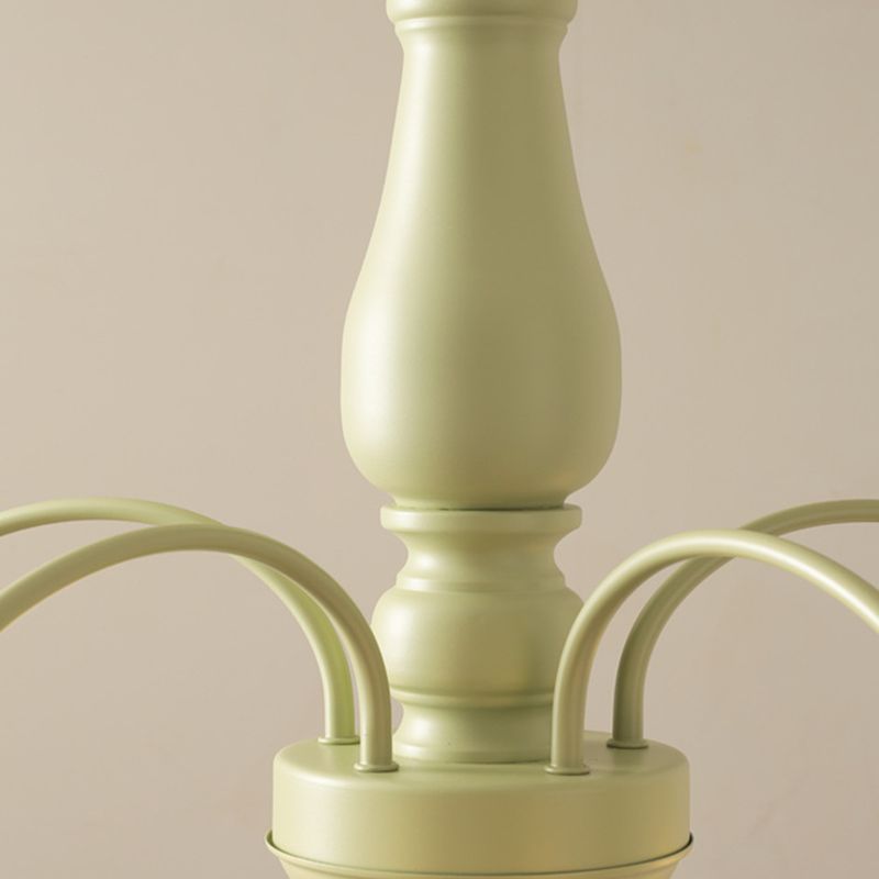 Modern Green Ceiling Lamp Glass Flush Mount Light Fixture for Bedroom