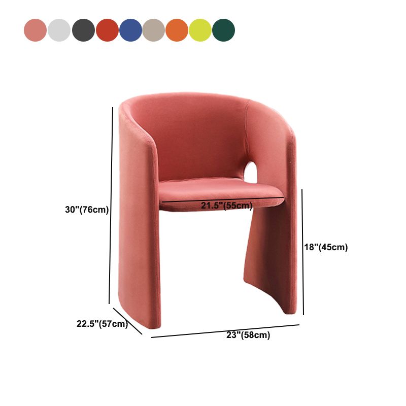 22.44" Wide Scandinavian Style Single Sofa Chair Fabric Sloped Arms Chair