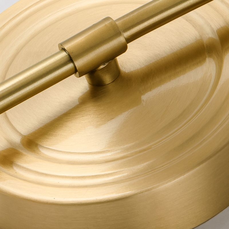 Modern Metal Wall Sconce Flower Shape Wall Light with Glass Shade for Bedroom in Gold