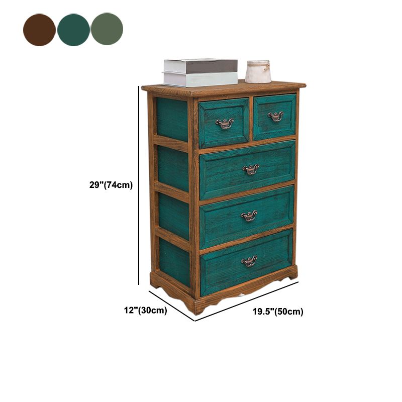Traditional Matte Finish Storage Chest Bedroom Solid Wood Dresser