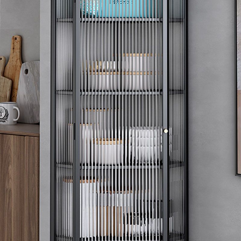 Modern Style Side Board Metal Sideboard with Glass Door for Kitchen