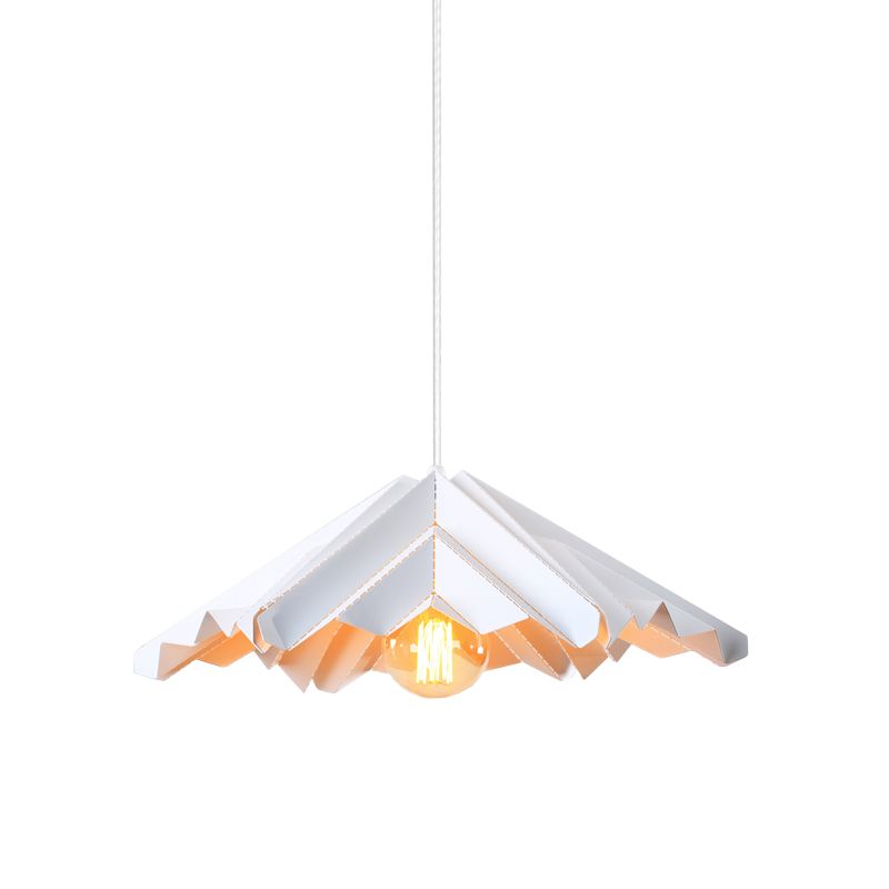 Jupe Shape Bedroom suspension d'éclairage de fer 1 tête lampe à plafond pendentif moderne en blanc
