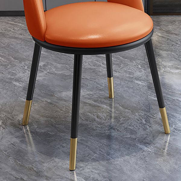 Nordic Style Dining Chairs Armless Dining Chair with Metal Legs for Kitchen