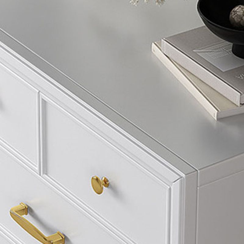 Ultra-Modern Double Dresser White Storage Chest Dresser for Bedroom