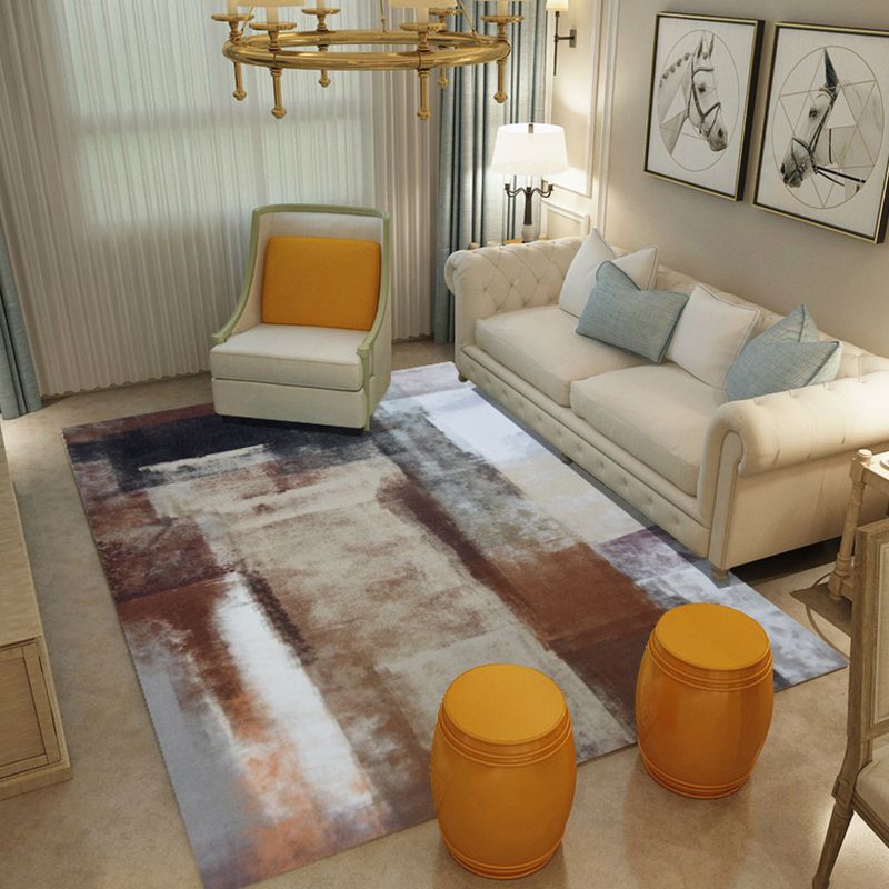 Abstract Pigment Printed Rug Individuality Modern Rug Anti-Slip Backing Carpet for Living Room