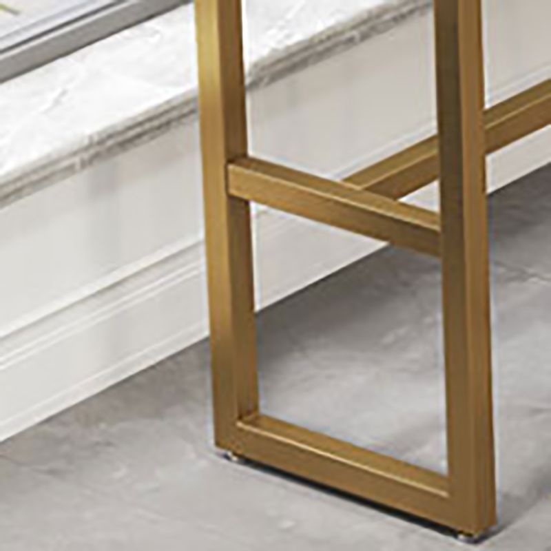 Glam Pub Table Faux Marble Rectangle Bar Table for Indoor and Breakroom