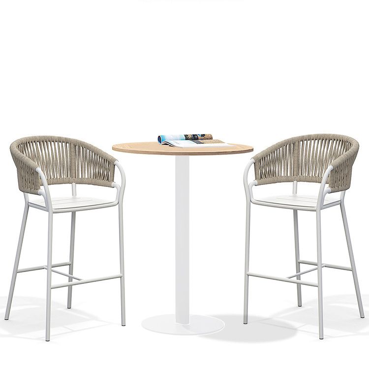 Industrial Round Bar Table Set 1/3 Pieces Metal Bar Table Set for Outdoor