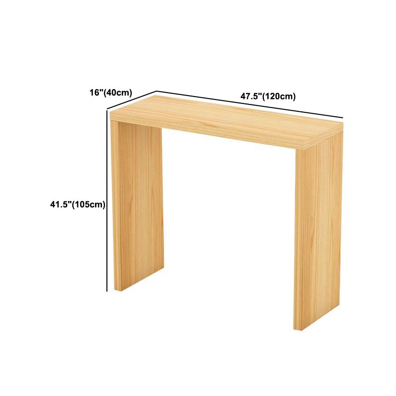Modern Rectangle Solid Wood Bar Table Set 1/5/9 Pieces Counter Table with Backless Stools