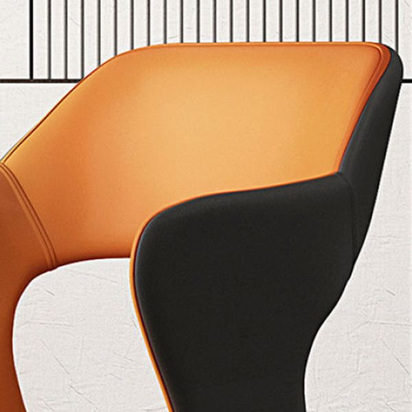 Contemporary Linen Dining Chair Open Back Dining Side Furniture in Matte Finish for Home