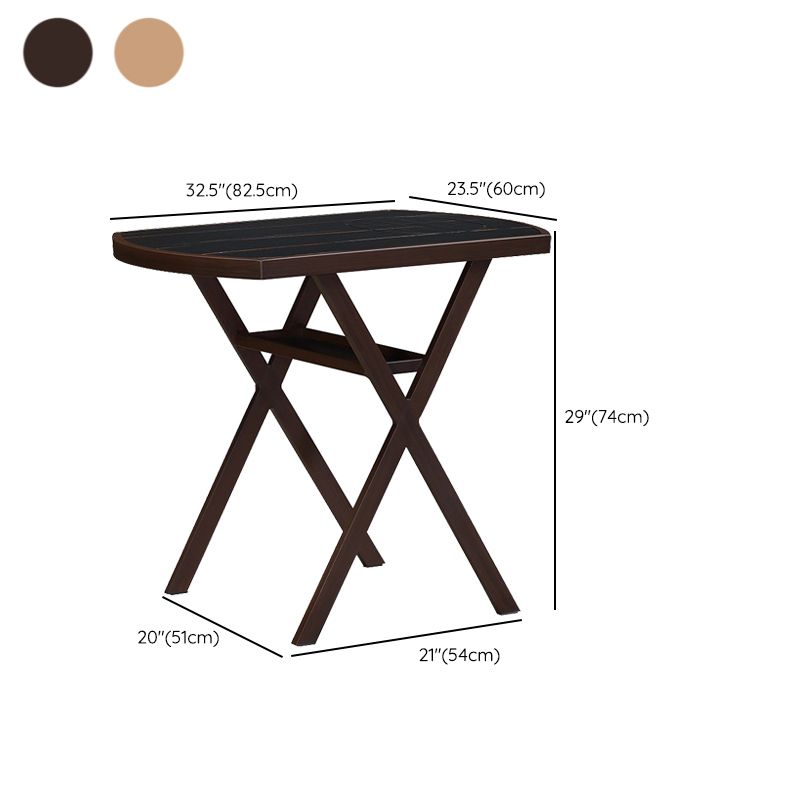 Modern Style Bistro Table Set Wooden Top 1/2/3 Pieces Bistro Table Set
